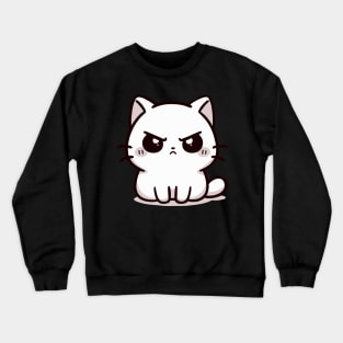 angry cat Crewneck Sweatshirt
